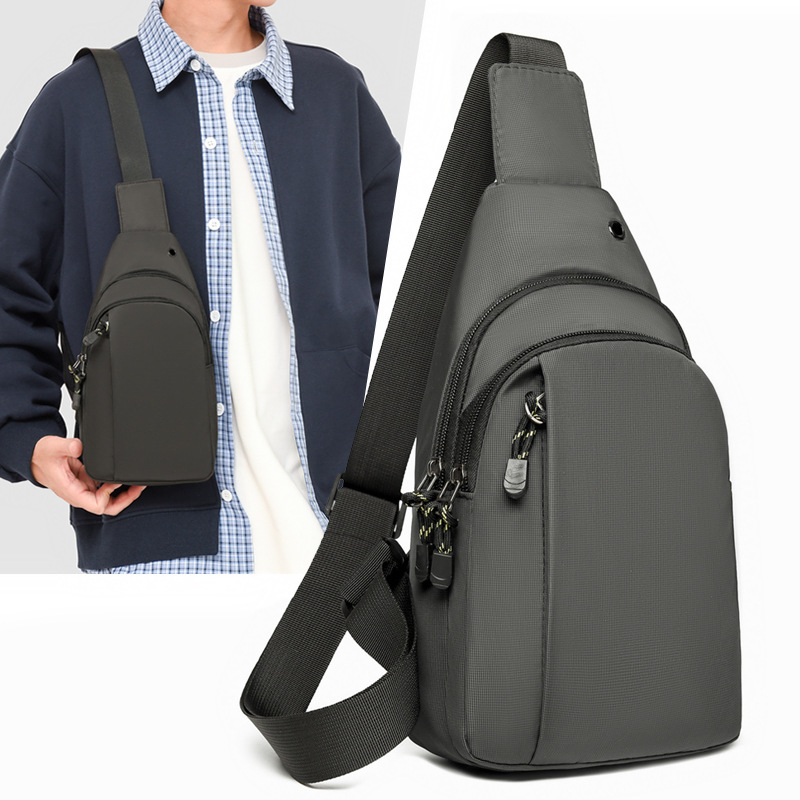 New Waterproof Chest Bag with Multiple Compartments, Outdoor Leisure Sports Crossbody Bag, Simple and Lightweight Crossbody Bag for Men