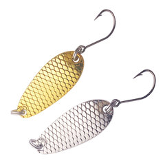 Factory wholesale lure metal hard lure electroplated fake lure dragon scale mouth shiny lure 2.5g-5g mouth white strip lure