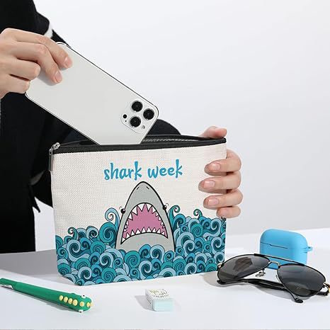 Transfronterizo Amazon explosión animal creativo lino impresión doble cara bolsa de maquillaje bolsa de almacenamiento damas cremallera multifuncional