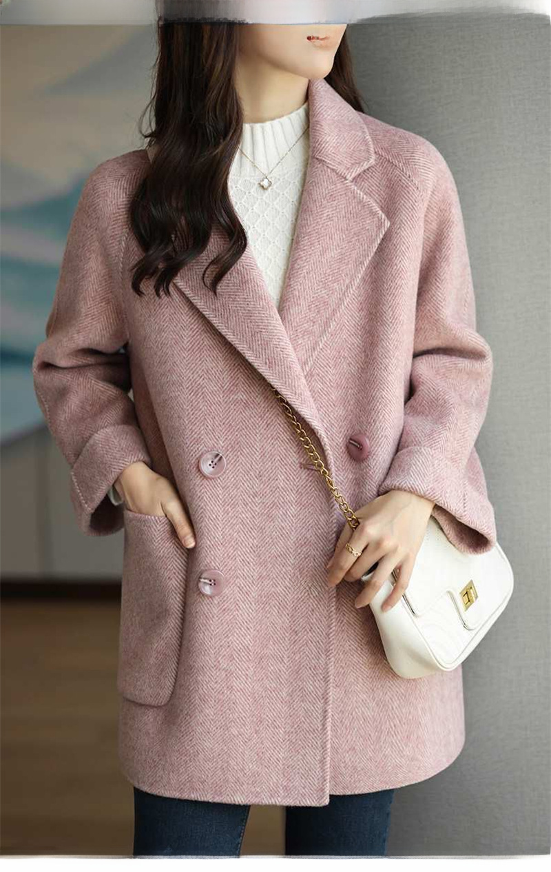 Mid-length woolen coat for women 2022 autumn and winter New loose slimming versatile Western style woolen coat trendy thick_voghion.com