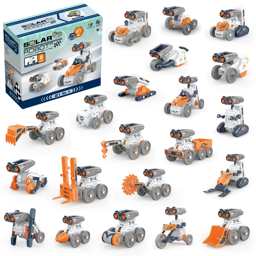 Robot solar en funcionamiento bajo luz natural