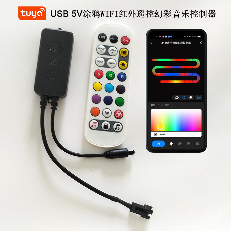 涂鸦WIFI 红外24键三键幻彩黑壳1.jpg