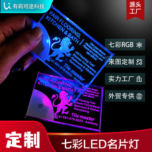 Factory Direct supply cross-border LED business card light colorful creative business card light new exotic luminous keychain wholesale factory