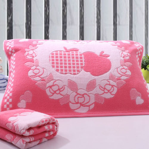 Double-sided terry pillow towel for adults, thickened, soft, couple cartoon, twistless, old-fashioned water-absorbing manufacturer wholesale