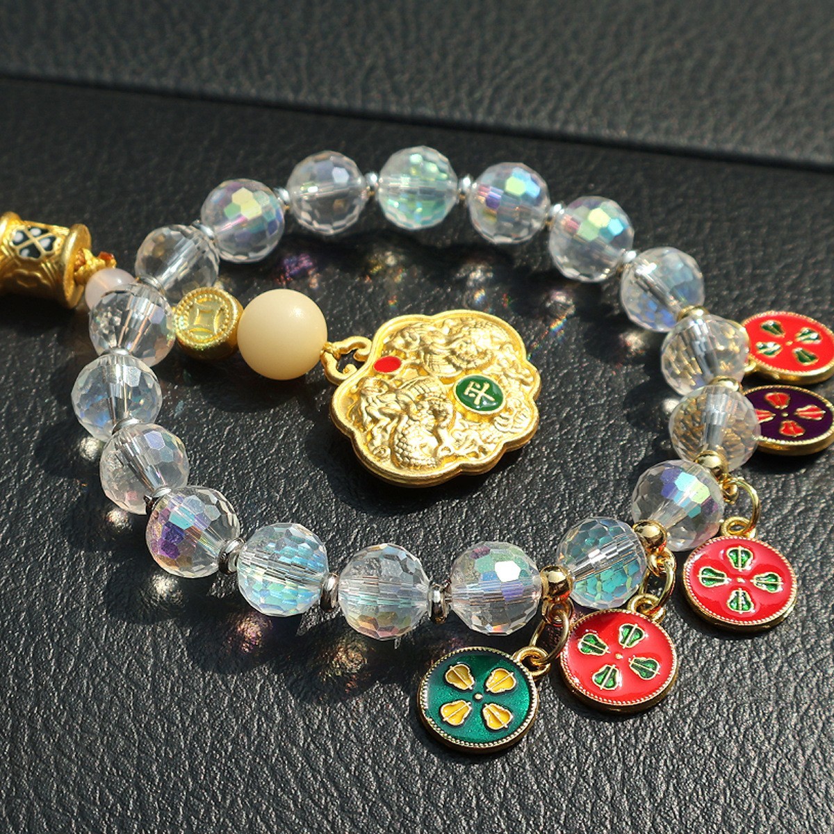 Hangzhou Lingyin Wu Lu Caixin coche colgar colorido ábaco cerradura de automóvil de alta calidad Ping An Nafu Zhaocai colgante de automóvil