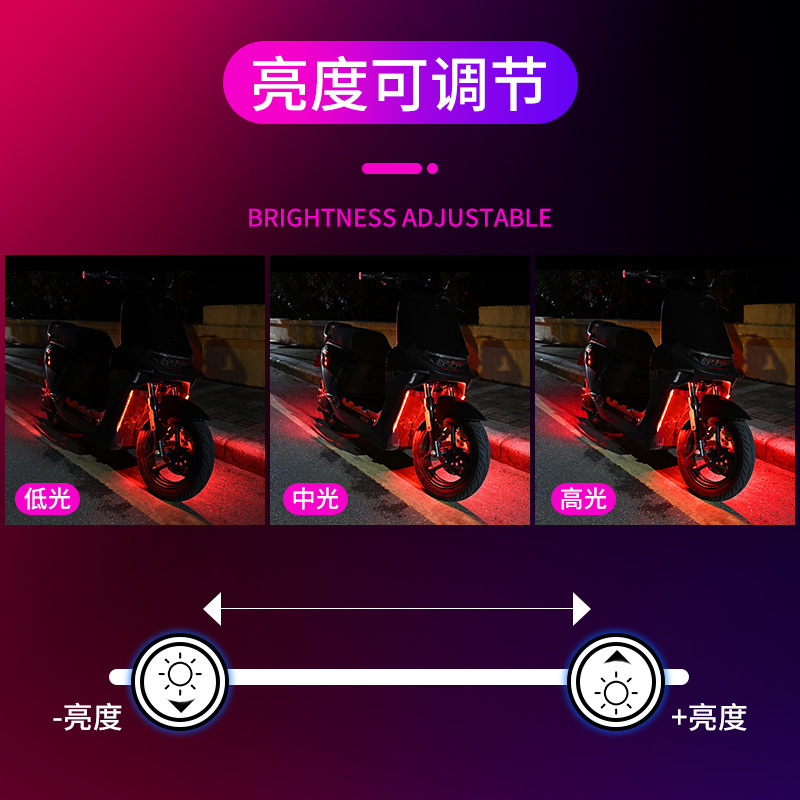 Luces de ambiente de motocicleta, luces decorativas, luces de conducción diurna para vehículos eléctricos, luces de avión intermitentes LED, luces de advertencia