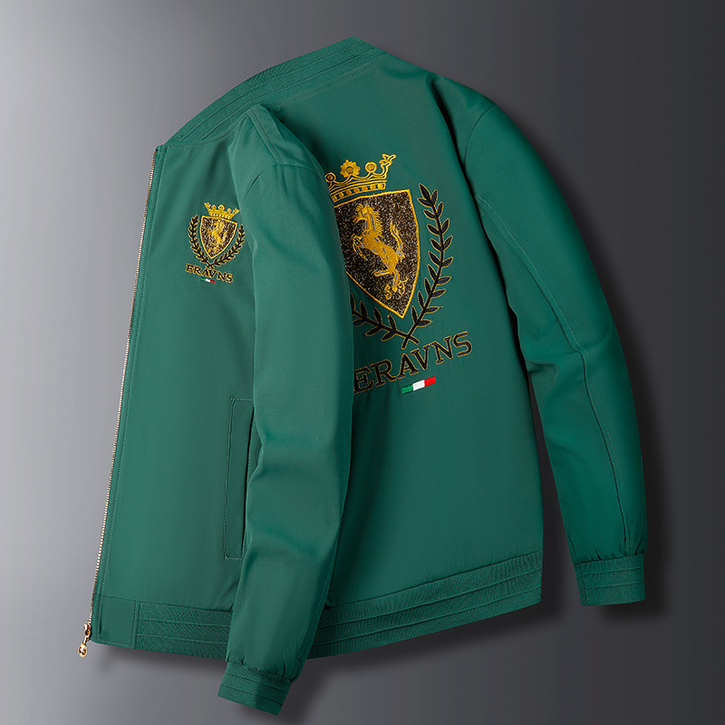 Spring and Autumn Embroidered Jacket Men's Trendy Brand Youth Handsome Trend INS Baseball Suit Slim Fit Coat_voghion.com