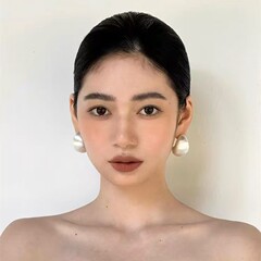 法式复古夸张水滴拉丝耳环重工宽面金属耳钉轻奢小众设计文艺耳饰