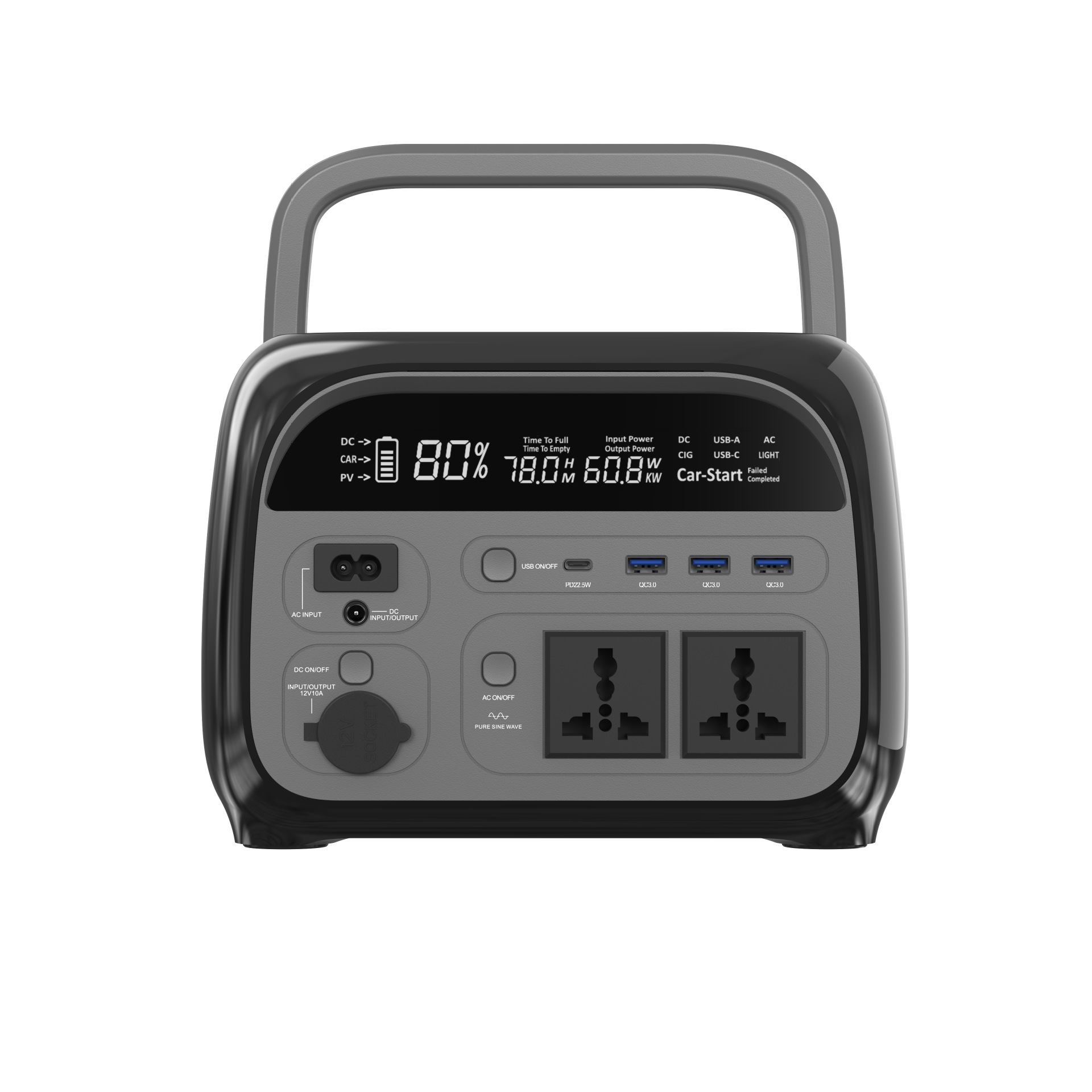 新能源400W光伏发电户外储能电源led照明户外露营便携式移动电源