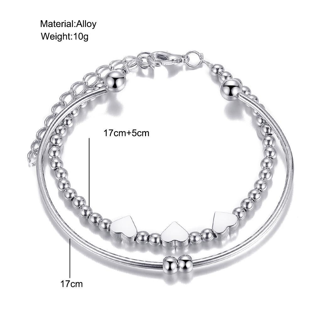 Fashion Heart Shape Alloy Plating Women's Bracelets display picture 1