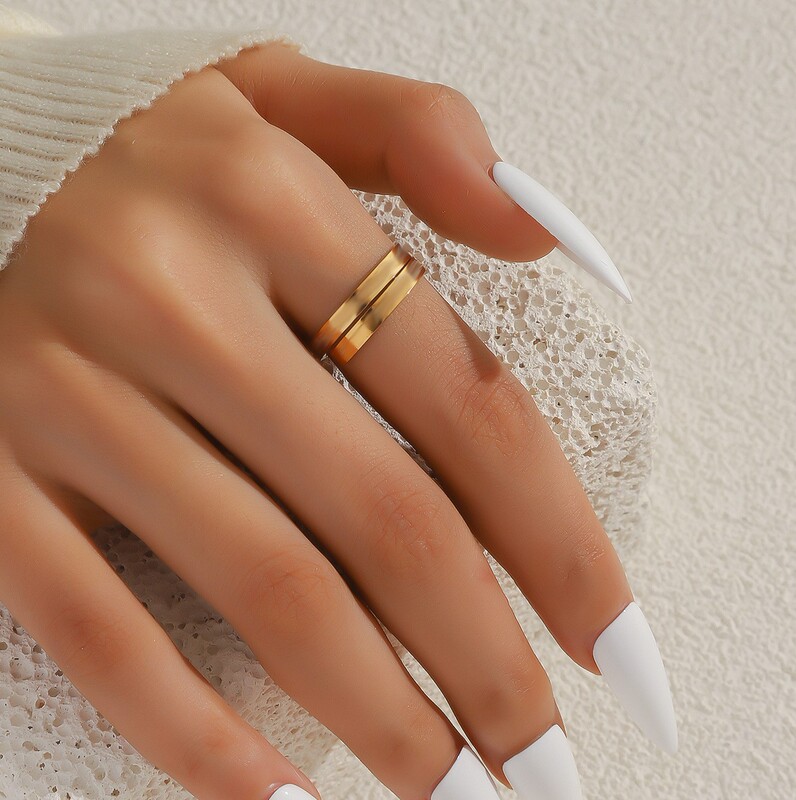 Titanium Steel Non-Fading Ring Adjustable Jewelry Jewelry Wholesale Stainless Steel Ring Light Luxury High-End Ring Ring