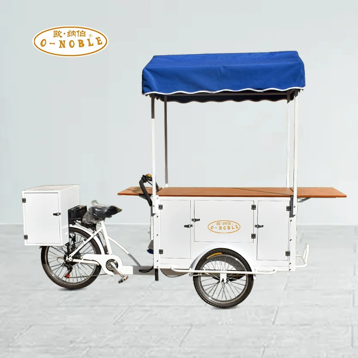 Onabo белый Железный кофе велосипед молоко чай продажа Автомобиль коммерческая улица интернет знаменитости ларек холодный напиток автомобиль