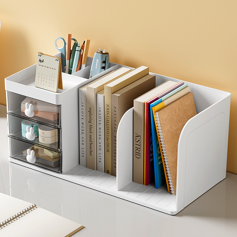 Libro de escritorio Estantería Estantería Caja de almacenamiento Escritorio de estudiante Libro de trabajo Estante de pie Escritorio de oficina Estante de almacenamiento