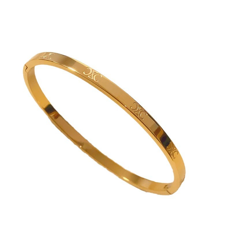 П bracelet из нержавеющей стали с буквами, небольшие надписи, не тускнеет, стиль высокого качества, светлая роскошь, простой и элегантный дизайн