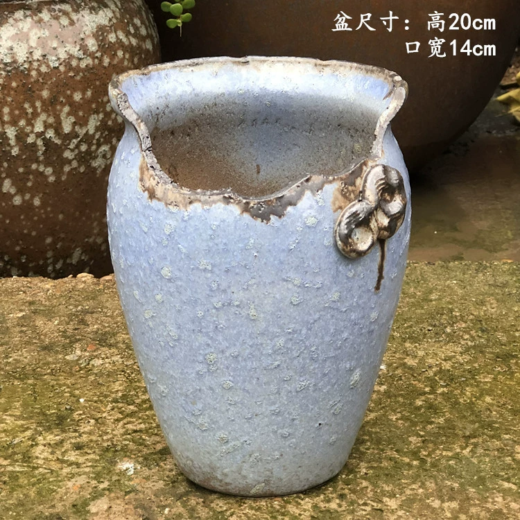  Handmade Cotton High Class, succulent old pile Flower Pot Purple Purple Purple Purgone Pot Purple Sand Pottery Tank Gap Ceramics Jade Pendant