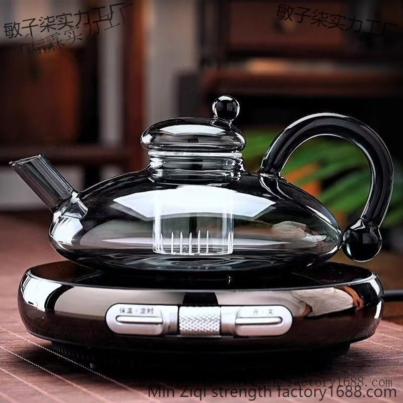 High-Temperature Resistant Electric Ceramic Stove for Boiling Tea and Water, Ultra-Thin Household Electric Stove Glass Tea Set