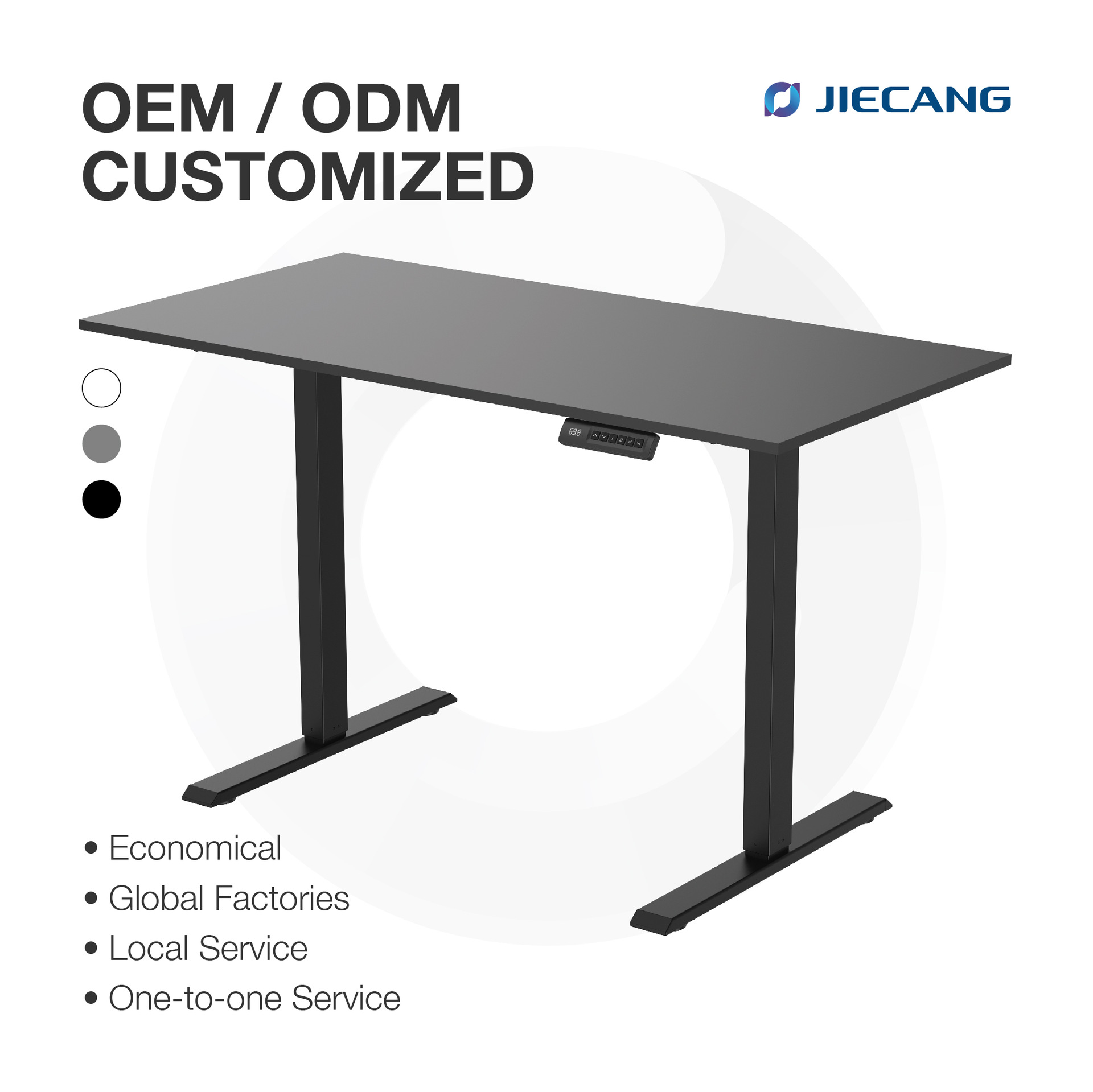 Jiechang Electric Adjustable Table Dual Motor Home Simple Office Desk Computer E-Sports Game Table Smart Adjustable Table