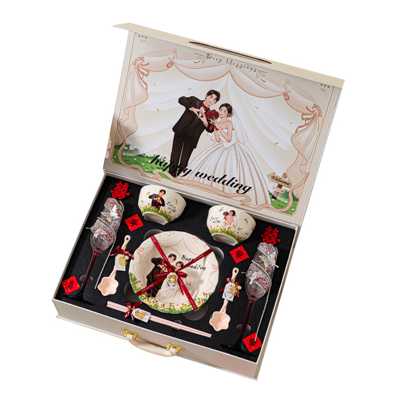 Tazos de cerámica simples de alto valor para regalos de boda, platos de alta calidad, caja de boda, platos de cerámica