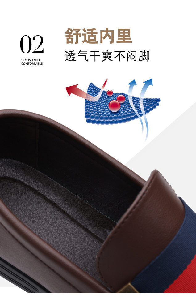 Giày lười nam da thật kiểu moccasin, mũi phẳng, đế bệt, thoáng khí — nâu, đen chi tiết 9