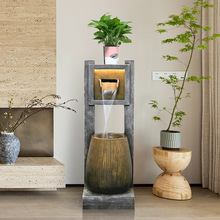 跨境简约流水摆件亚马逊定制假山喷泉滴水风水客厅循环水落地式