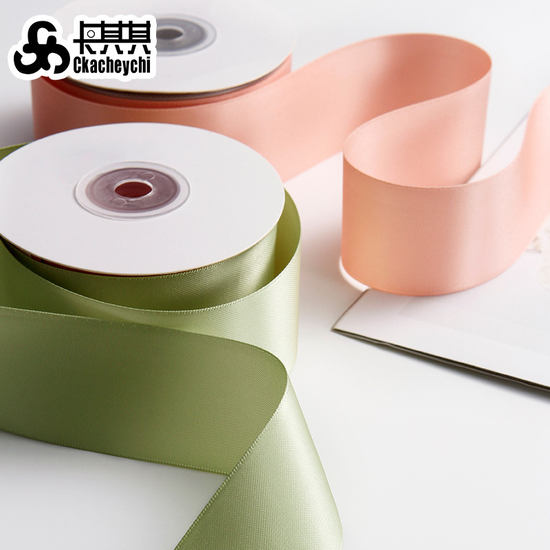 Accesorios de cinta gruesa cifrada al por mayor transfronteriza, cinta de poliéster de doble cara, caja de regalo, cinta de embalaje, lazo, cinta de recuerdo