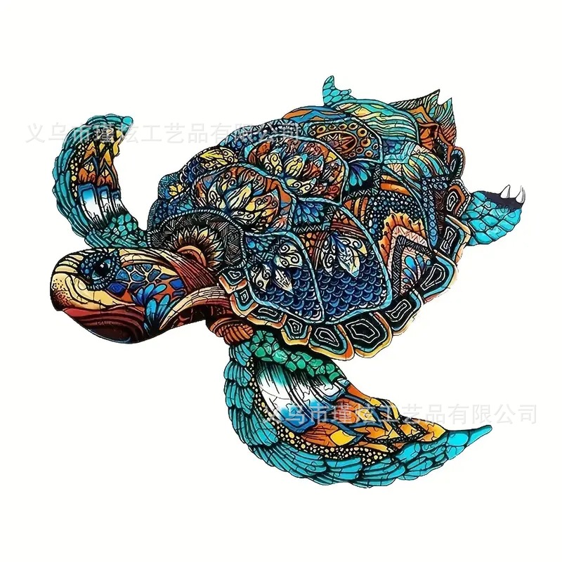 Venta caliente transfronteriza creativa en forma de animal rompecabezas de madera irregular tridimensional rompecabezas de madera juguetes para niños al por mayor