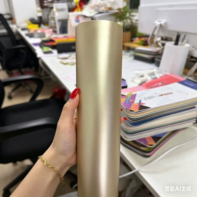 Land Rover-style car color change film PET satin twilight gold ultra-subtle champagne gold car body color change protective decorative film (Auto Color Change Film) - satin-twilight-gold-ultra-subtle-champagne-gold-152-165m