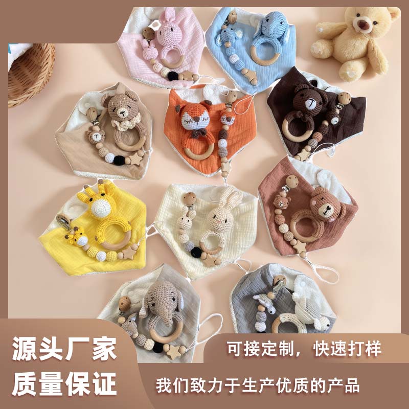 Toalla de bolsa de bebé Caja de regalo de nacimiento Toalla de cuidado de bebé Juego de sonajero Bebé recién nacido Juguete de bebé Nuevo