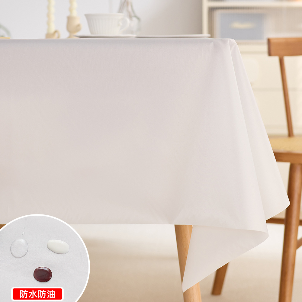 Tablecloth waterproof and oil-proof solid color simple photo background decorative cloth coffee table mat cover towel rectangular dining table tablecloth