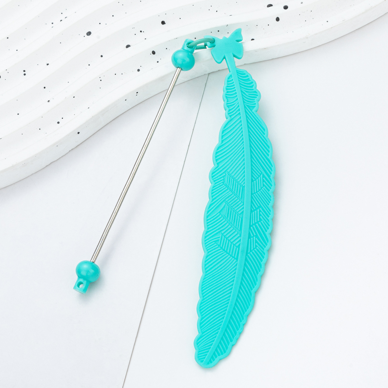 Marcador de plumas con cuentas de bricolaje carpeta de página de libro de dibujos animados creativo regalo de recompensa para estudiantes amor estrella de cinco puntas marcador de mariposa