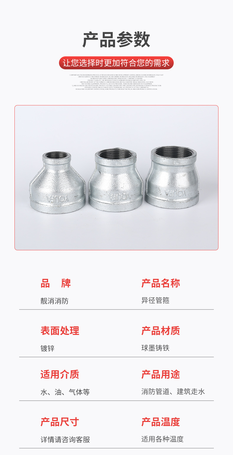 友发镀锌管箍加厚内丝DN20-65玛钢铸造变径直通异径管箍接头-阿里巴巴