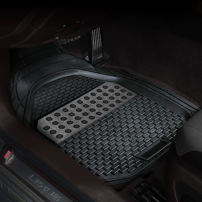Car Floor Mat Single Piece for Driver's Seat, Waterproof, Non-Slip, Dirt-Resistant, Cuttable Silicone Carpet-Style Foot Mat Wholesale (Universal Foot Pad) - king-kong-basin-for-the-main-drivers-seat-1-piece-black