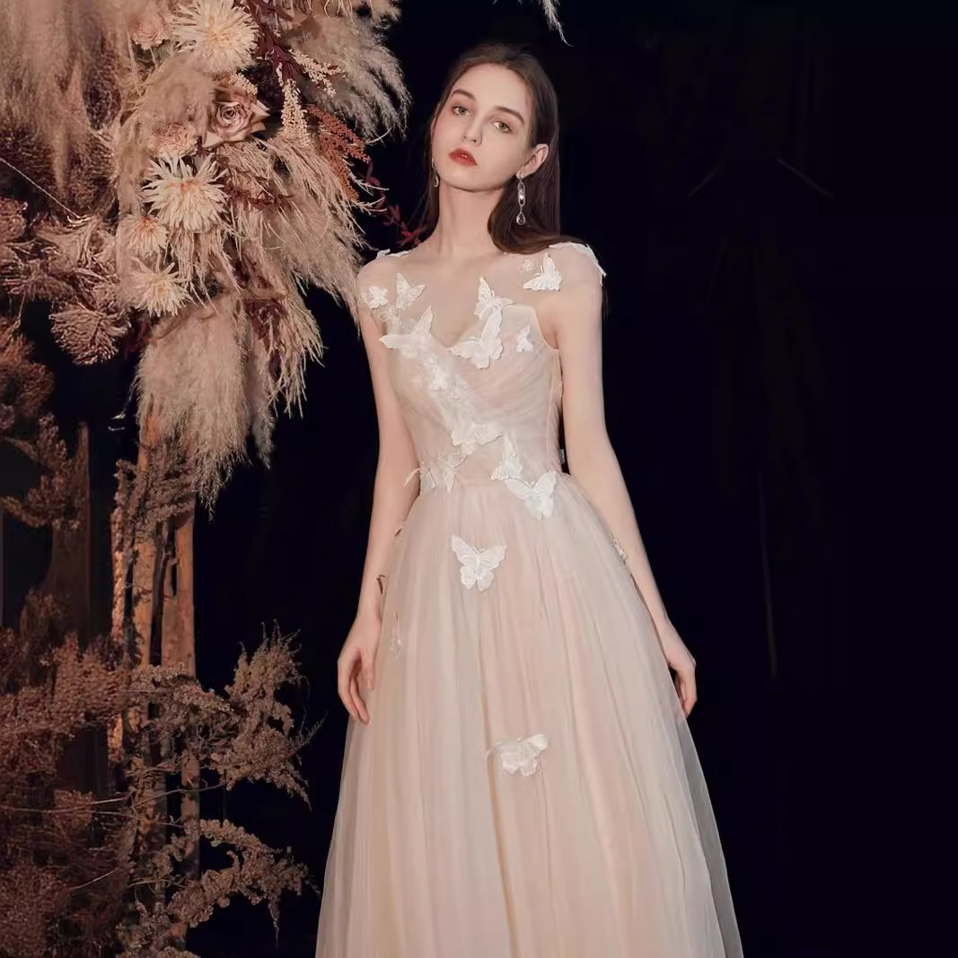 Princess Style Evening Dress Bridesmaid French Dress Female 2025 New Dinner Host Adult Annual Meeting dress