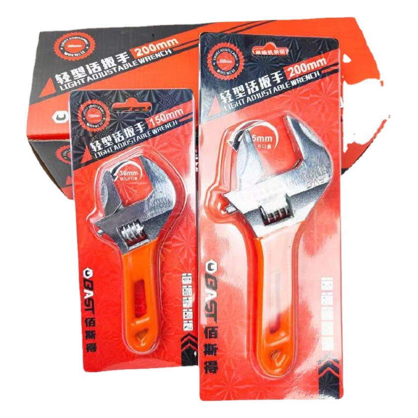 Venta al por mayor llave ajustable manual de 12 pulgadas de boca abierta llave de extremo abierto grande llave de Luo activa llave móvil venta directa de fábrica