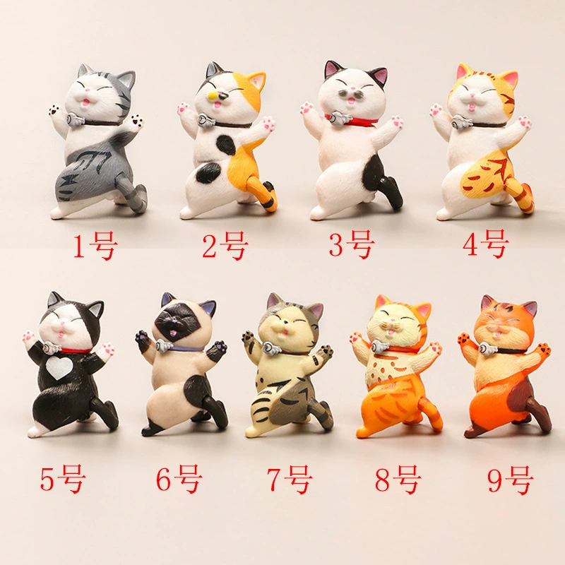 Маленькая минифигурка, мультяшная кукла, игрушка, 5см, котенок, кошка
