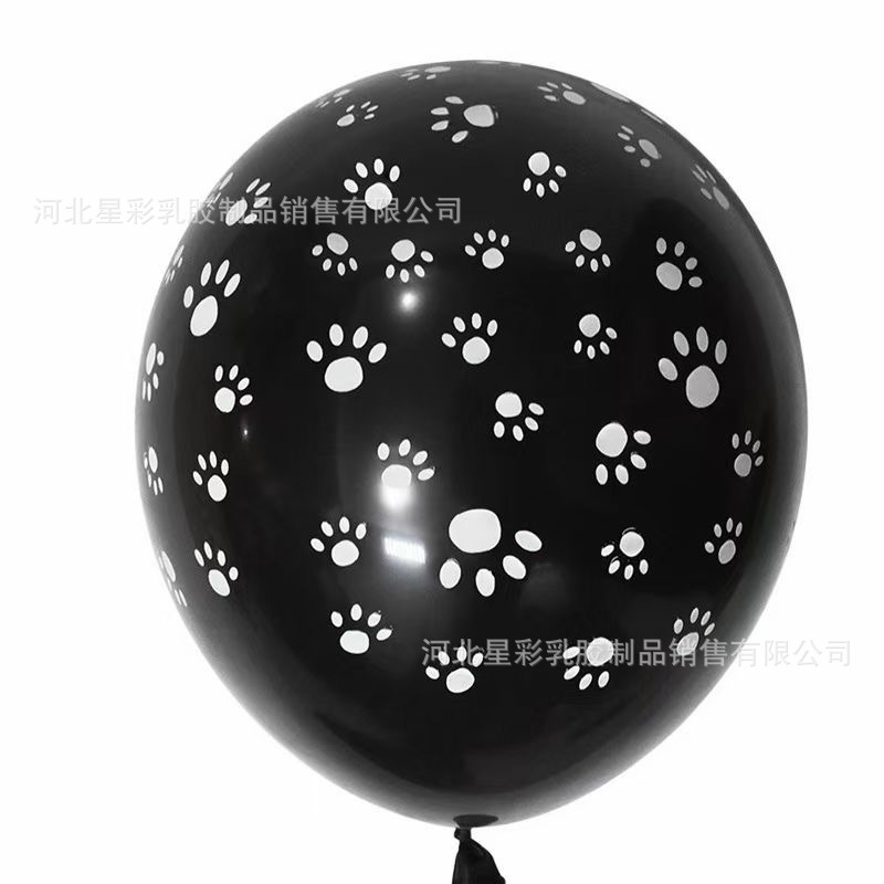 Amazon Jungle Animal Impresión Set de globos al por mayor 12 pulgadas bloque de vaca impresión de patas de leopardo diseño de fiesta