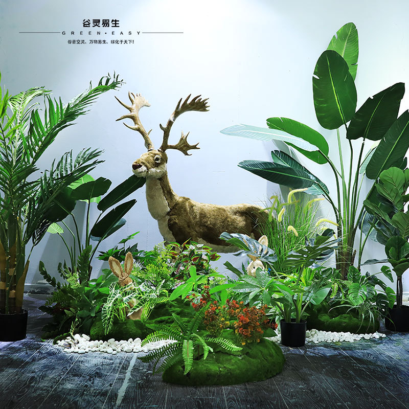 绿植摆件落地室内旅人蕉仿真树造景服装店办公室墙角装饰高仿真