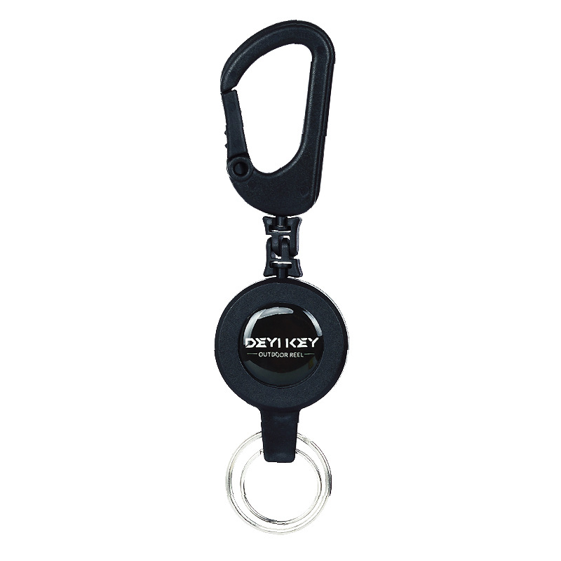 Fábrica de aleación de zinc fácil-Tire hebilla pistola gris hebilla telescópica fuerte tirador de alambre fácil-tirar del alpinismo alambre de acero herradura llavero