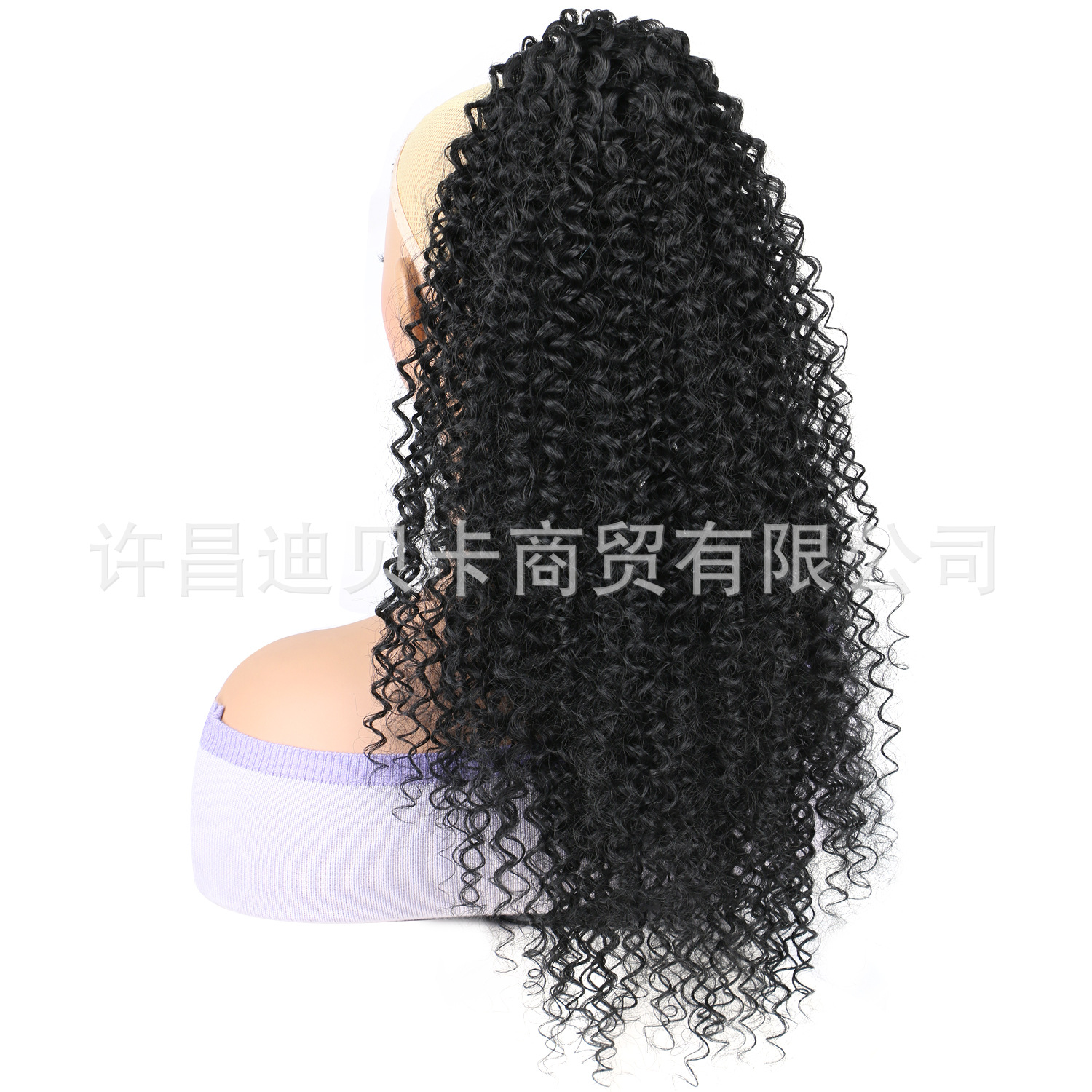 Pequeña peluca de cola de caballo africana peluca de cola de caballo esponjosa explosión oruga de fibra química cabello cuerda larga peluca de cola de caballo