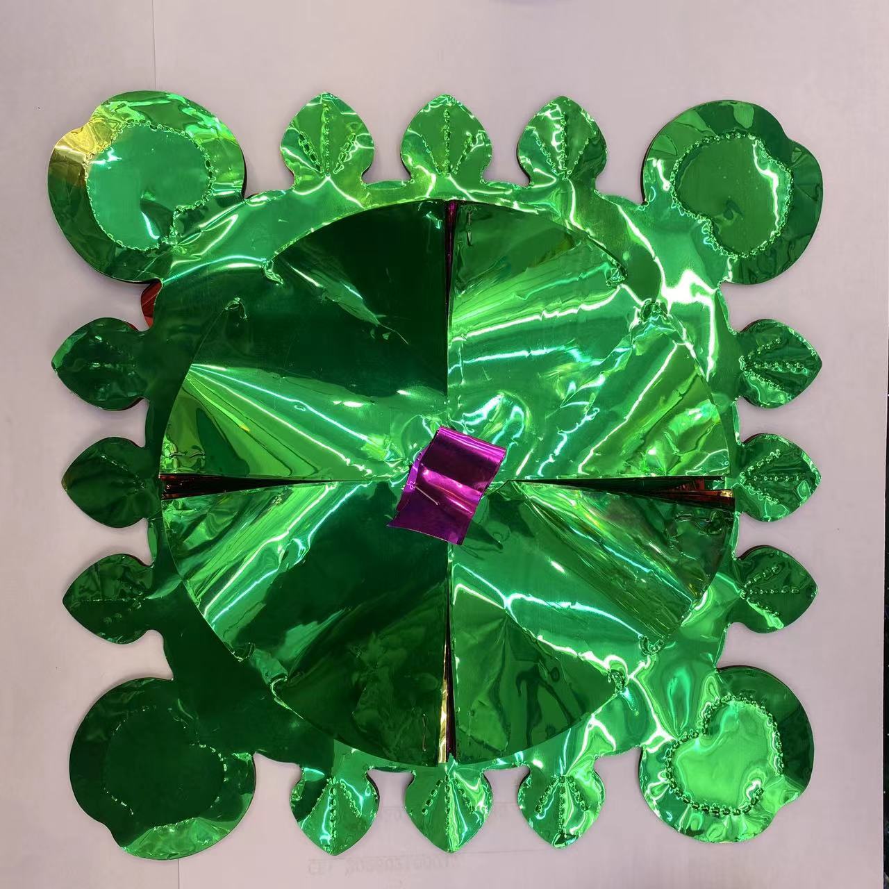 Funeral trefilado adornos de cinta multiplicidad color brillante hoja de arce melocotón corazón moneda de cobre manzana girasol