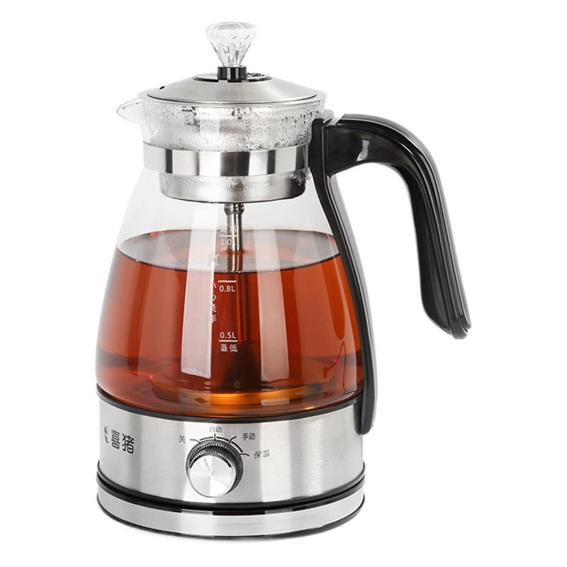 Си Свинья Чайник Черный Чай Пароварка Чайник Небольшой Офис Стеклянный Цветочный Чайник Бытовой Автоматический Паровой Чайник