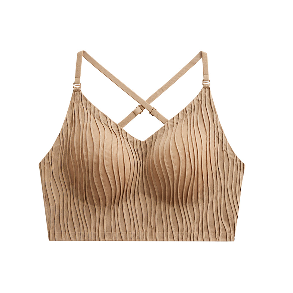 Oreja de trigo sin espalda grande sin espalda ropa interior de las mujeres anti-flacidez pequeño pecho apoyo sexy Correa belleza espalda sujetador