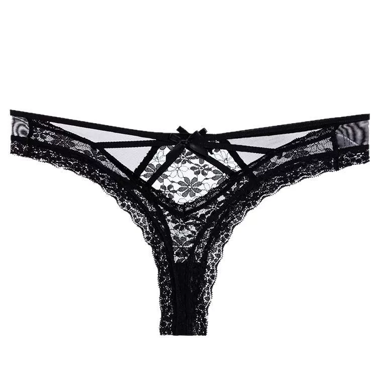 Женские кружевные трусики-стринги, one size (80–120 кг), 4 цвета
