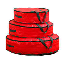 CH圣诞节杂物收纳包圣诞树藤条收纳袋圣诞装饰毛条彩条圣诞收纳袋