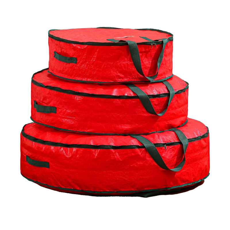 Ch Christmas Miscellaneous Storage Bag Christmas Tree Rattan Storage Bag Christmas Decoration Wool Strips Christmas Storage Bag