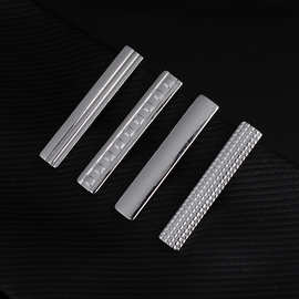 韩版短款男士正装商务银色领带夹简约时尚儿童短夹3.2CM节日礼物