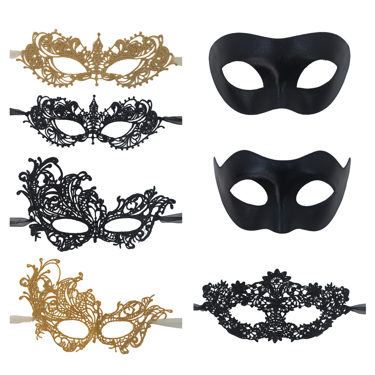 Ventas transfronterizas máscaras compuestas de PVC máscaras venecianas máscaras de encaje máscaras de mitad de cara máscaras al por mayor
