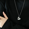 Necklace for beloved stainless steel, accessory engraved, Korean style, wholesale