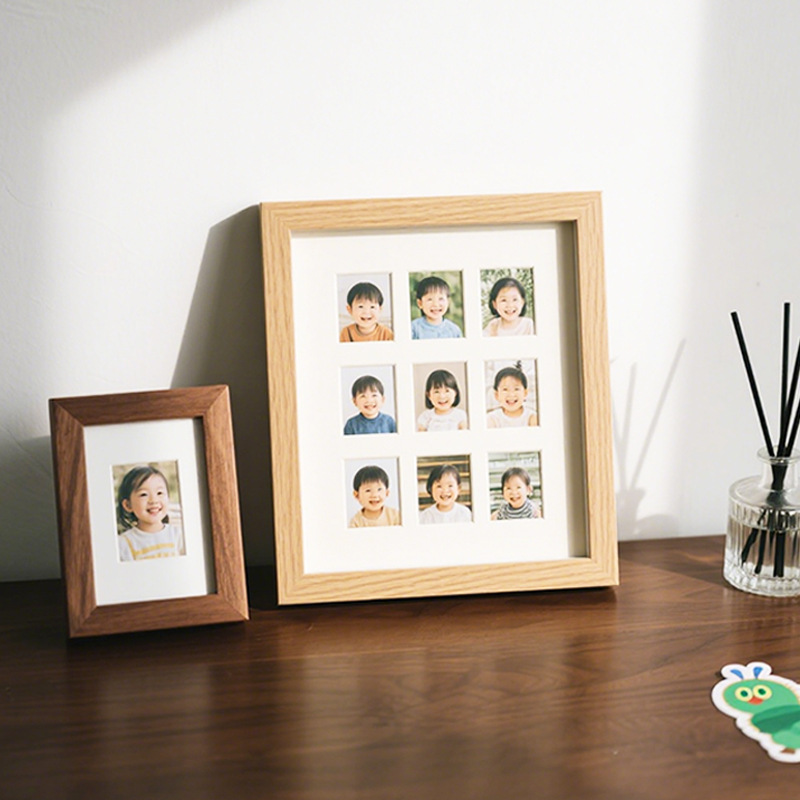 9-Square Grid Photo Frame DIY Simple Puzzle Photo Gift Photo Frame Table Layout Made into Photo Album Wall Hanging Manufacturer Wholesale