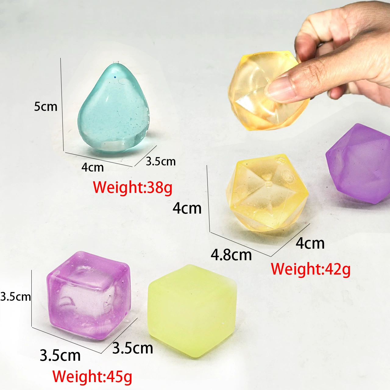 Slime drop-shaped, ice cubes, Amazon, anti-stress